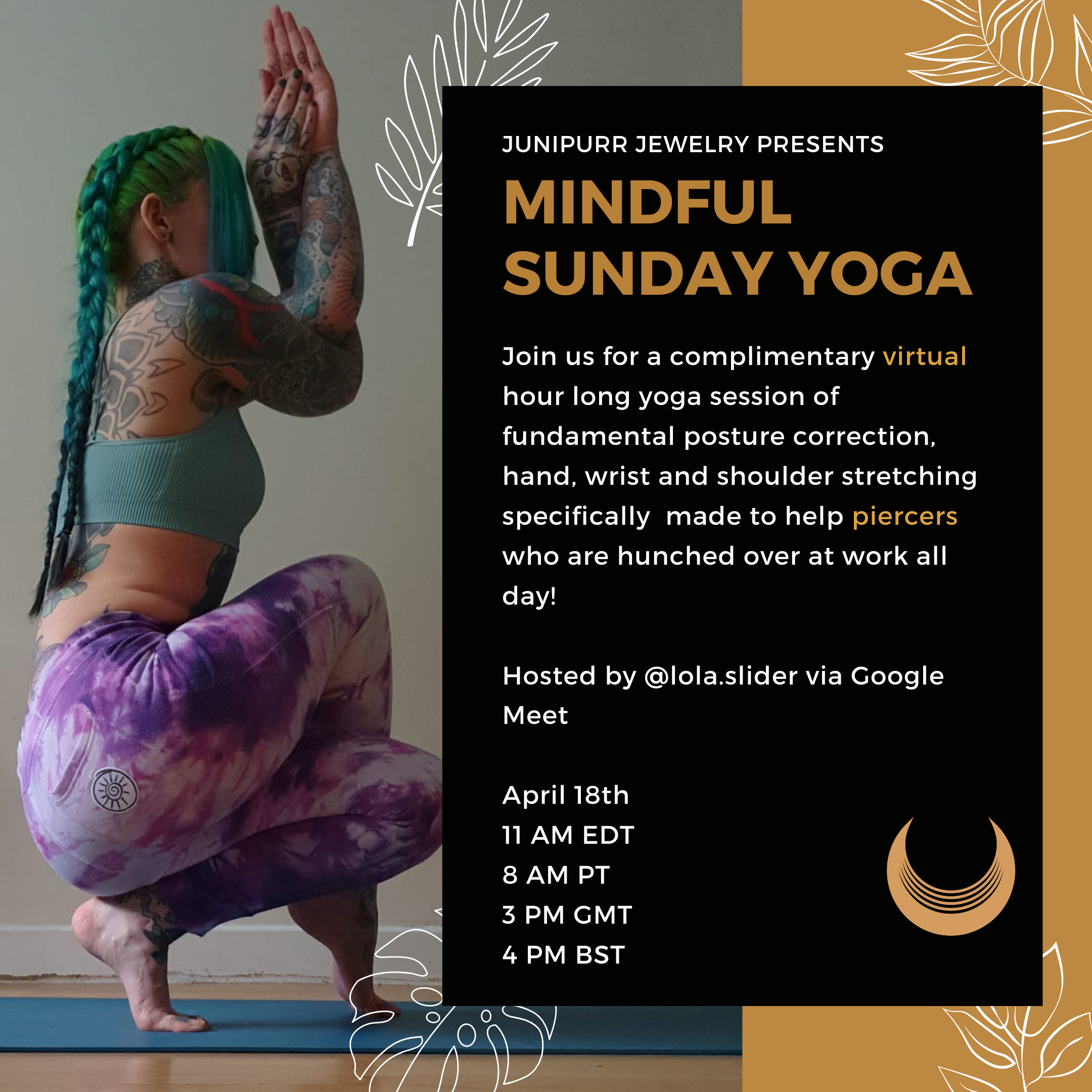 Junipurr Presents Mindful Sunday Yoga with Lola Slider – Junipurr Jewelry